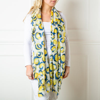 Lemon Block Print Scarf